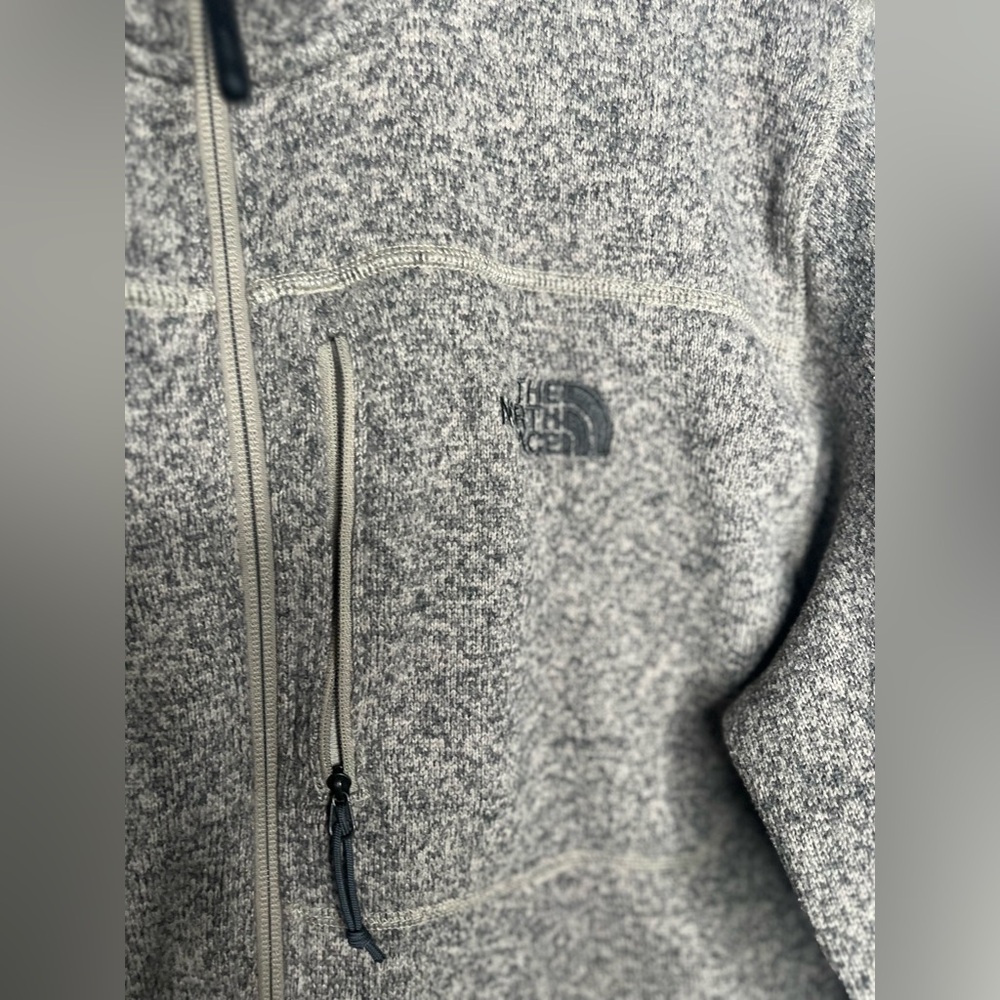 The North Face Mens Full Zip Knit Fleece Jacket Tan Mens Size XL - Picture 5 of 8